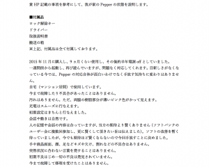 ペッパー査定 参考資料
