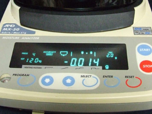A&D 加熱乾燥式水分計 測定正常