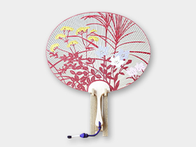 京うちわ 阿以波 特大型うちわ「秋草」