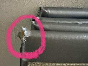 ドームサウナ マットの角 破損