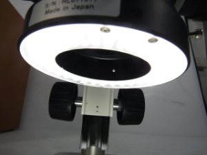 双眼実体顕微鏡 動作確認 LEDリング照明装置