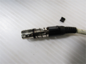 融着接続機 ケーブルの接続部分が破損